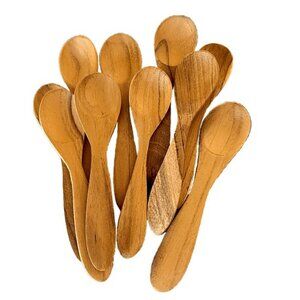 NWT Papoose Toys Wood Mini Spoons - Set of 2